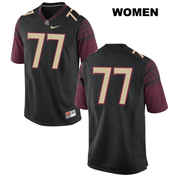 Women's NCAA Nike Florida State Seminoles #77 Christian Armstrong College No Name Black Stitched Authentic Football Jersey HBR7369IW